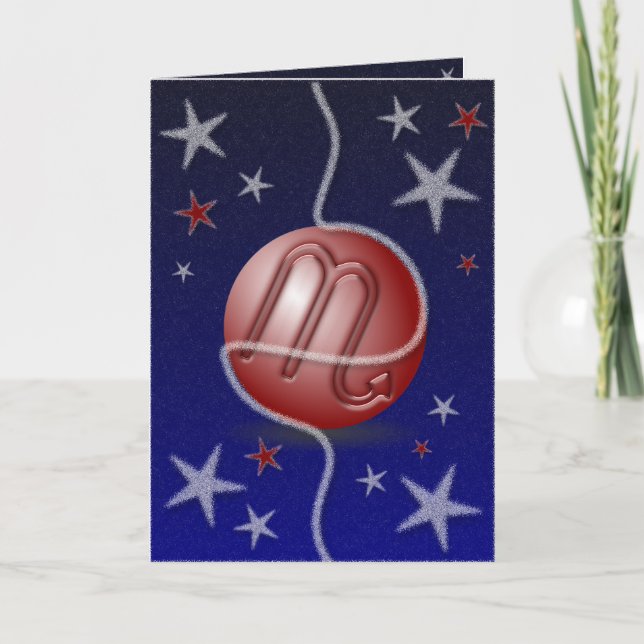 Tarjeta de Navidades Escorpio. (Anverso)