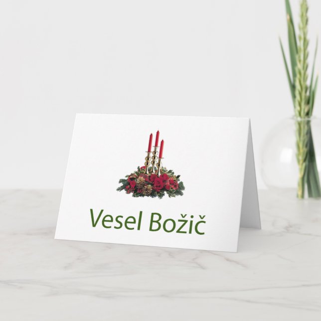 Tarjeta de Navidades eslovenos (Anverso)