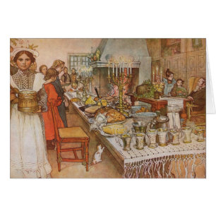 Tarjeta de navidades Eve Carl Larsson 1904