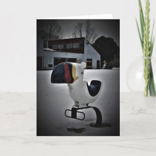 Tarjeta de Navidades "Extraño el vaso de cemento"