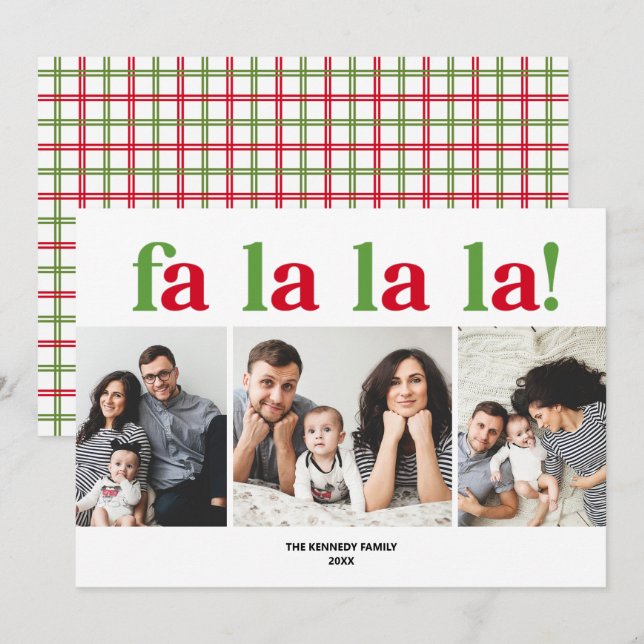 Tarjeta de Navidades Fa La Tres Modernas (Anverso / Reverso)