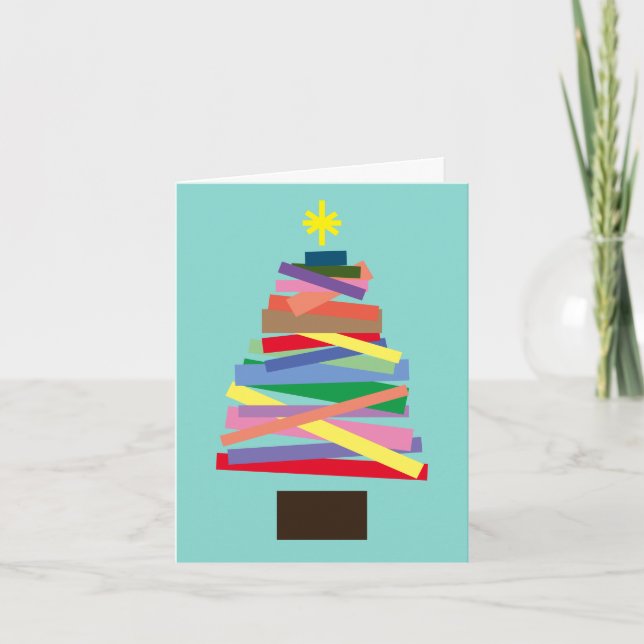 Tarjeta de navidades - Falso árbol de Navidad (Anverso)