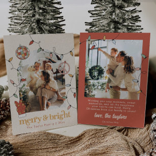 Tarjeta de Navidades familiares de fotografía de N