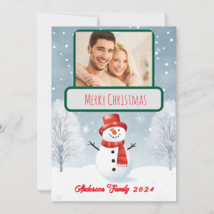 Tarjeta de Navidades familiares de fotos de person