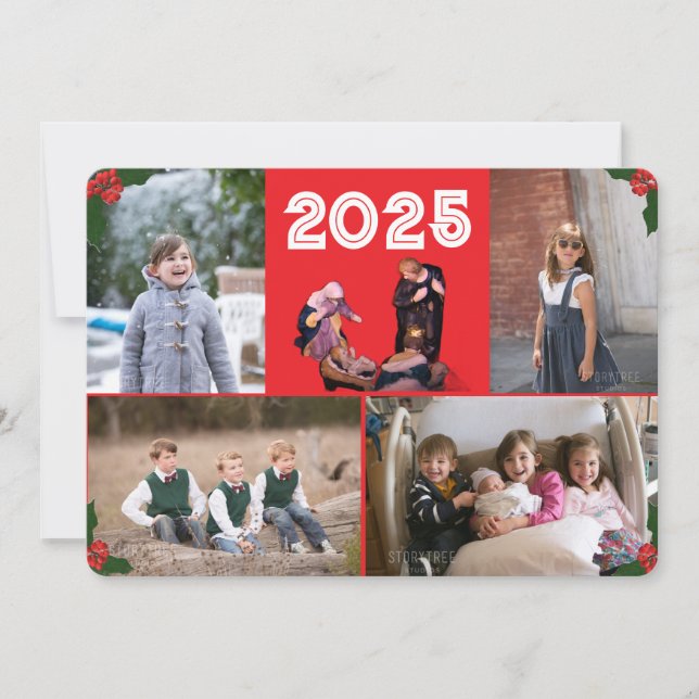 Tarjeta de Navidades familiares de navidades (Anverso)