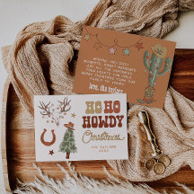 Tarjeta de Navidades familiares de Navidades Ho Ho