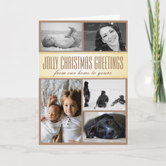 Tarjeta de Navidades familiares de Personalizados  (Anverso)