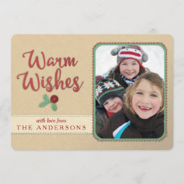 Tarjeta de Navidades Faux Felt/Embroidered