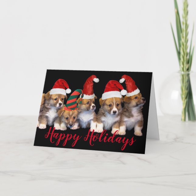Tarjeta de Navidades Felices Fiestas del Perro Cer (Anverso)