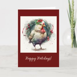 Tarjeta de Navidades/festividad plegada de pollo f