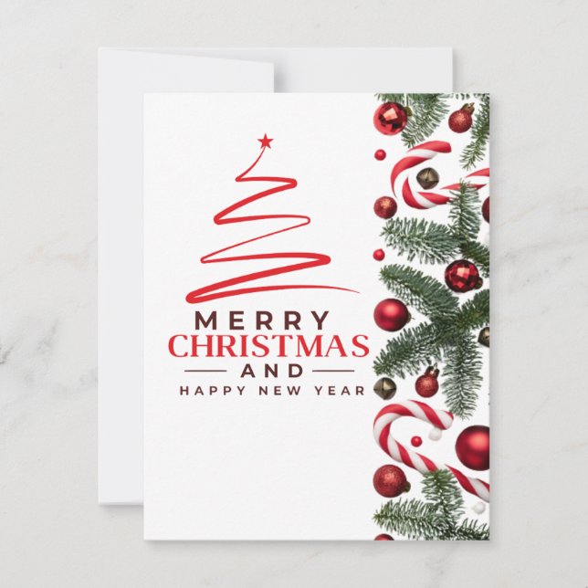 Tarjeta de Navidades festivos (Anverso)