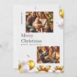 Tarjeta de Navidades festivos con amor y alegría f