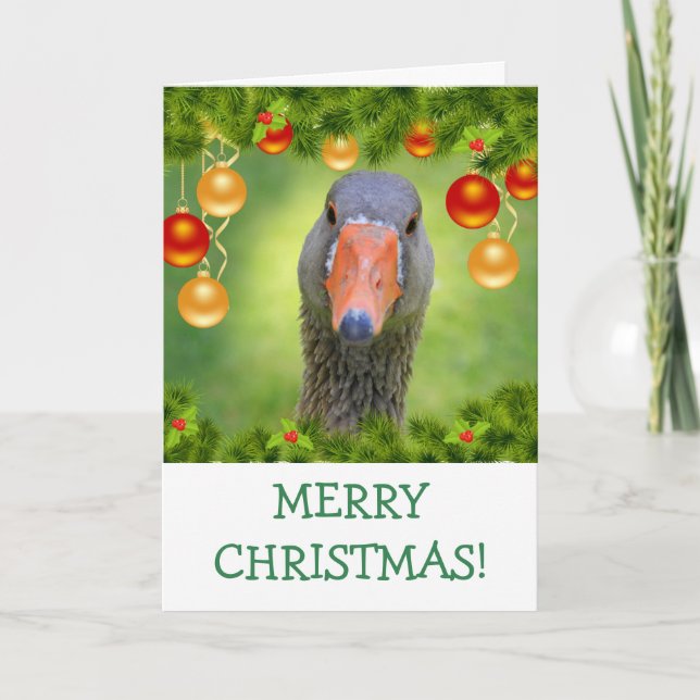 Tarjeta de Navidades festivos de oca (Anverso)