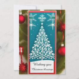 Tarjeta de Navidades festivos para copas de nieve