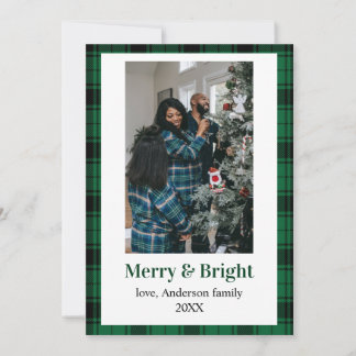Tarjeta de Navidades Flannel de fotografía familia