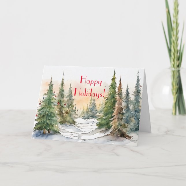TARJETA DE NAVIDADES FORESTALES DE VACACIONES (Anverso)