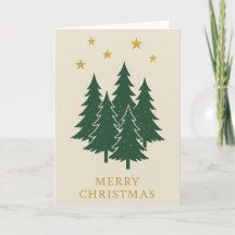 Tarjeta de Navidades forestales nórdicos