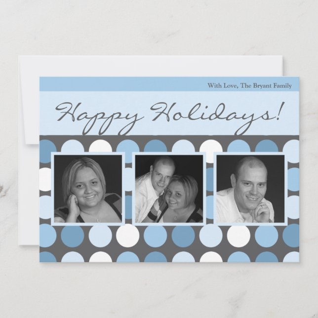 Tarjeta de Navidades FOTOGRÁFICO 5 x 7 Blue Gray P (Anverso)