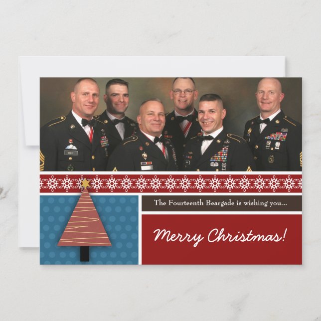 Tarjeta de Navidades FOTOGRÁFICO de árbol de Navid (Anverso)