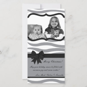 Tarjeta de Navidades FOTOGRÁFICO de Cebra Negra Gr