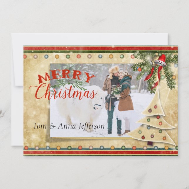 Tarjeta de Navidades fotográficos (Anverso)