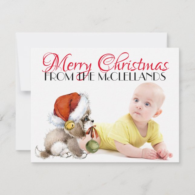 Tarjeta de Navidades fotográficos 4.25x5.5 (Anverso)