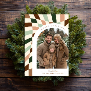 Tarjeta de Navidades fotográficos bajo control Ret