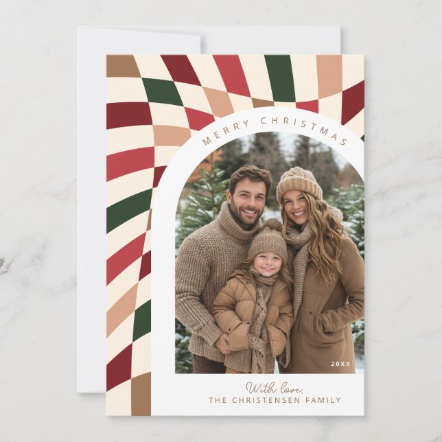 Tarjeta de Navidades fotográficos bajo control Ret (Anverso)