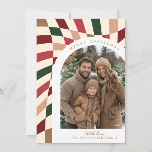 Tarjeta de Navidades fotográficos bajo control Ret