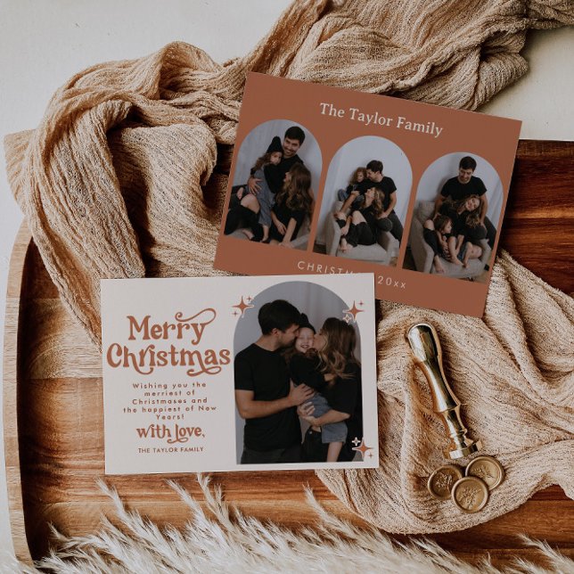 Tarjeta de Navidades fotográficos Boho (Subido por el creador)