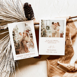 Tarjeta de Navidades fotográficos Boho | Terracott