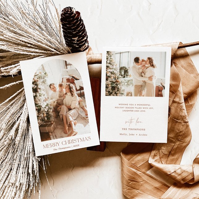Tarjeta de Navidades fotográficos Boho | Terracott (Subido por el creador)
