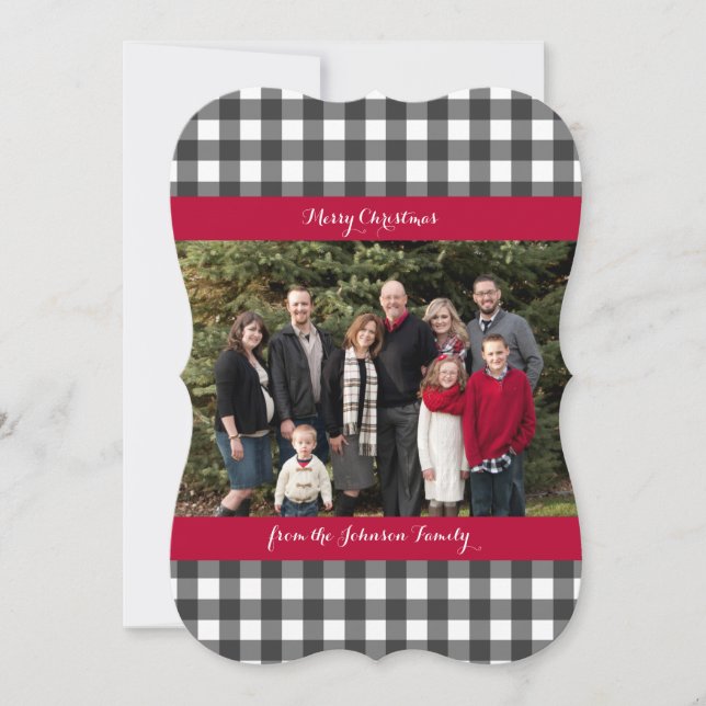 Tarjeta de Navidades fotográficos - Bolsa de verif (Anverso)