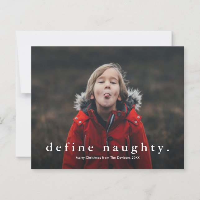 Tarjeta de Navidades fotográficos Budget Funny Nau (Anverso)