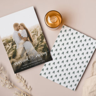 Tarjeta de Navidades fotográficos casados y más el