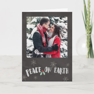 Tarjeta de Navidades fotográficos Chalkboard