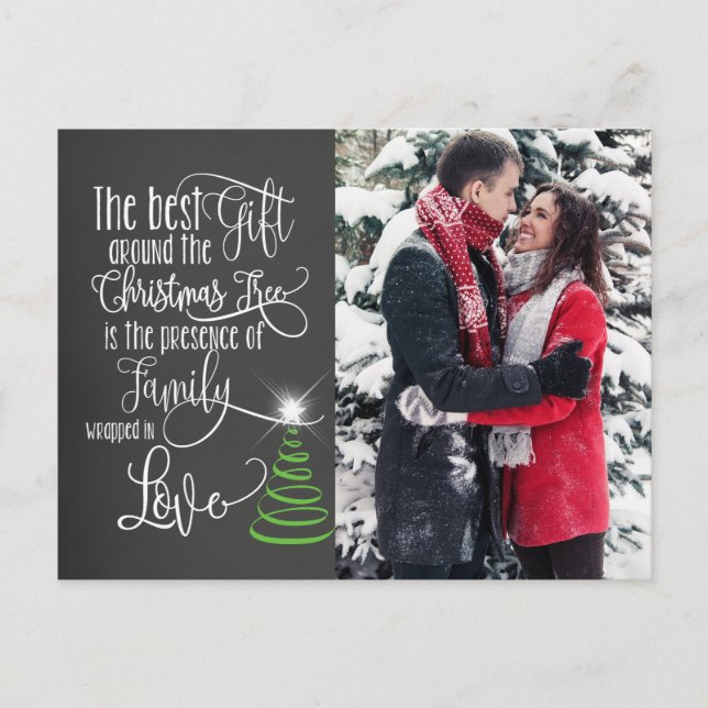 Tarjeta de Navidades fotográficos Chalkboard (Anverso)