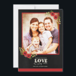 Tarjeta de Navidades fotográficos | Chalkboard Flo<br><div class="desc">Tarjeta de Navidades fotográficos | Chalkboard Floral</div>