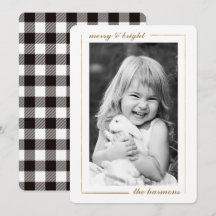 Tarjeta de Navidades fotográficos con marco Minima