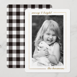 Tarjeta de Navidades fotográficos con marco Minima