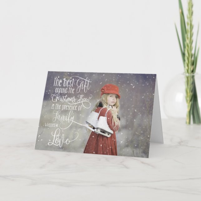 Tarjeta de Navidades fotográficos con superposició (Anverso)