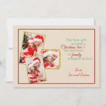 Tarjeta de Navidades fotográficos Country Faux Car