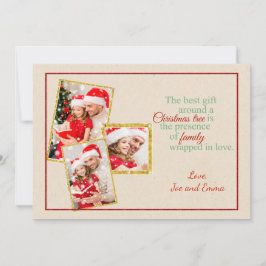 Tarjeta de Navidades fotográficos Country Faux Car