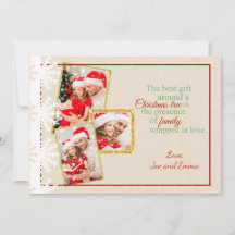 Tarjeta de Navidades fotográficos Country Faux Car