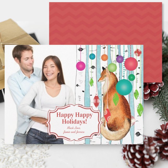 Tarjeta de Navidades fotográficos de árbol de birc (Subido por el creador)