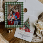 Tarjeta de Navidades fotográficos de árbol navideñ<br><div class="desc">Difunde alegría por las vacaciones con este elegante árbol navideño de acuarela, con tarjeta de Navidades fotográficos. Esta tarjeta de vacaciones es muy sencilla y es la forma perfecta de enviar los saludos de su temporada. Fácilmente personalizar el saludo y editar las fuentes a su gusto. Esta capilla de Navidades...</div>