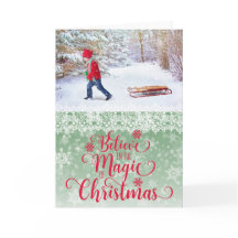 Tarjeta de Navidades fotográficos de copas de niev