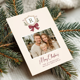Tarjeta de Navidades fotográficos de Escudo de mon