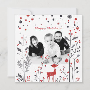 Tarjeta de Navidades fotográficos de familias de r