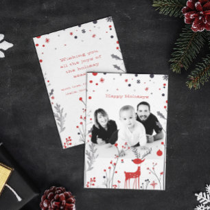 Tarjeta de Navidades fotográficos de familias de r